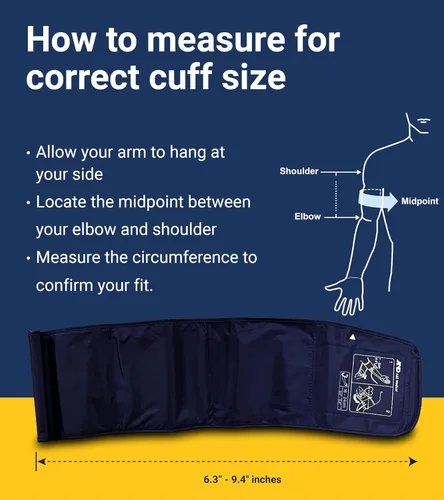 Vista 4 de A&D Medical Monitor de presión arterial para uso doméstico – UA-651SAC – Pequeño tensiómetro de brazo – Brazalete pequeño (16–24 cm / 6.3–9.4”)