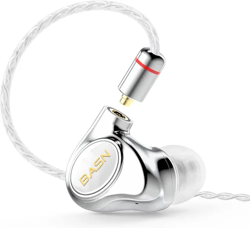 Vista 11 de BASN Metalen PRO 4 Drivers Monitores Intrauriculares para Músicos, Auriculares con Aislamiento de Ruido y Graves Mejorados con Carcasa de Metal CNC