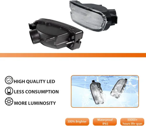 Vista 2 de ADIIL Lente transparente LED parachoques delantero señal lateral carcasa de luz para 1999-2001 Subaru Impreza marcador lateral esquina