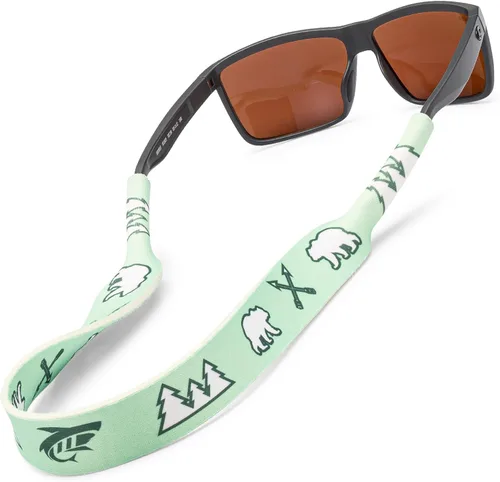 Vista 29 de Pilotfish Correa de neopreno para lentes de sol, retenedor de gafas de neopreno, cordón flotante seguro para lentes de sol con extremos Azteca