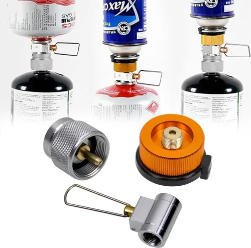 Vista 11 de Kit de Adaptador de Recarga de Gas RULLINE para Estufas de Camping - Juego de Adaptador de Recarga de Botella de Válvula EN417 Lindal para Tanques