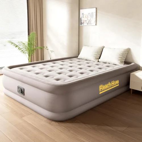 Vista 13 de Colchón de Aire Twin con Bomba Integrada, Cama de Aire Inflable de 18" de Altura Plegable, Colchón Autohinchable Cómodo Cama Individual para Casa