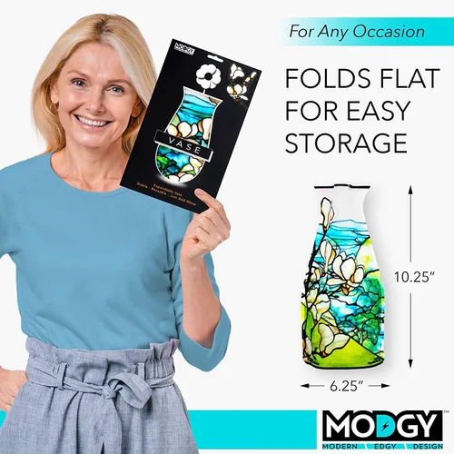 Vista 6 de MODGY Florero extensible de plástico decorativo moderno para centros de mesa de flores, decoración de mesa de comedor, sala de estar, baño, oficina