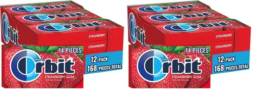 Vista 12 de ORBIT Bubblemint - Caja a granel de goma de mascar de menta envuelta individualmente, sin azúcar, 168 unidades (paquete de 2)