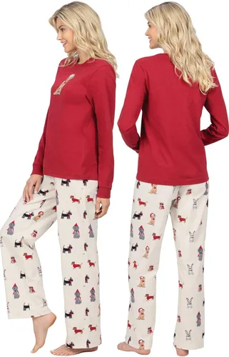 Vista 2 de PajamaGram - Conjunto de pijama de franela para mujer