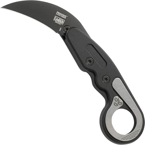 Vista 2 de CRKT Provoke - Cuchillo plegable con Kinematic: Morphing Karambit, hoja de borde liso D2, mango de aluminio, clip de bolsillo, 4040 Negro