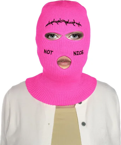 Vista 6 de choyaxo 3 Hole Ski Mask Full Face Cover Knitted Balaclava for Men Women Winter Outdoor Sports