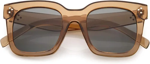 Vista 16 de zeroUV - Gafas de sol cuadradas retro de moda de gran tamaño para mujer estilo vintage 1.969 pulgadas