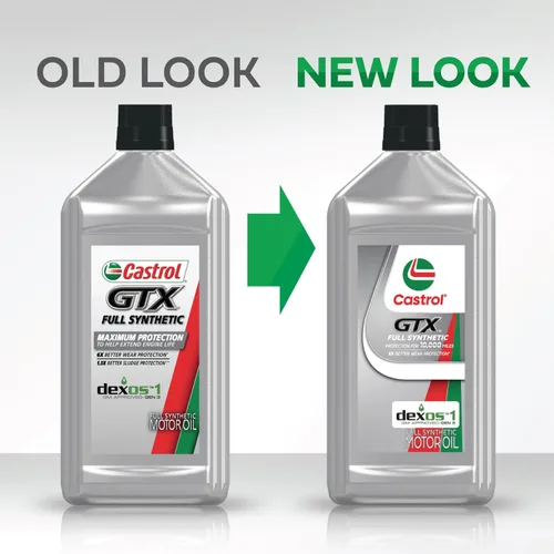 Vista 4 de Castrol GTX - Aceite de motor completamente sintético 0W-20, 1 cuarto de galón, paquete de 6