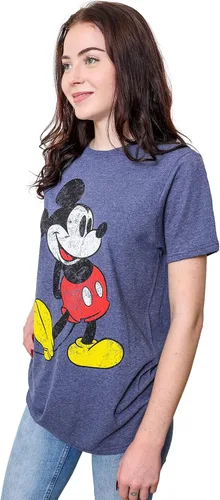 Vista 4 de Disney Mickey Mouse - Camiseta clásica envejecida vintage de pie