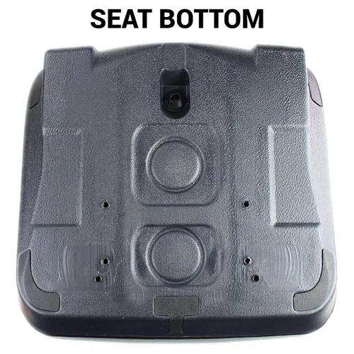 Vista 3 de E-AM129970 Asiento negro para John Deere Gator con orificio de drenaje (M-Gator, E, Turf, TX 4X2, TH Turf, XUV550, 4X4 HPX, 4X2 Trail, 6X4 Trail ++)