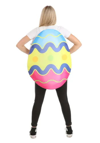 Vista 2 de Disfraz Colorido de Huevo de Pascua para Adultos Multicolor