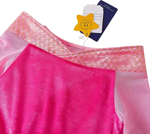 Vista 5 de Aoiviss Disfraz de princesa Aurora para dormir para niñas ropa de cosplay