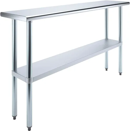 Vista 21 de Mesa de trabajo de acero inoxidable, mesa de metal