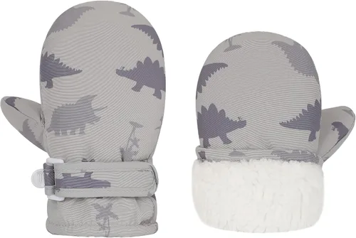 Vista 3 de Urban Virgin Guantes de invierno para bebés y niños pequeños, con forro polar, cálidos, impermeables, guantes de nieve para niños y niñas