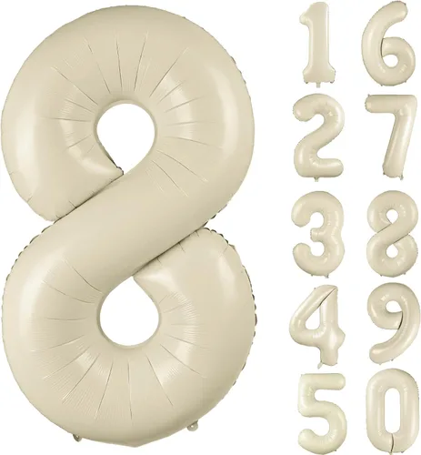 Vista 281 de Globos gigantes de helio de aluminio de 40 pulgadas, color negro, globos digitales grandes del número 0 para decoración de fiesta de cumpleaños