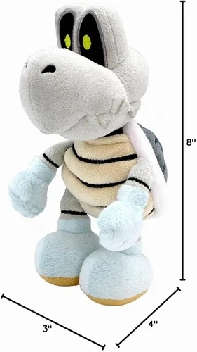 Vista 4 de Little Buddy Super Mario All Star Collection 1598, Peluche de Dry Bones, 8 pulgadas, multicolor