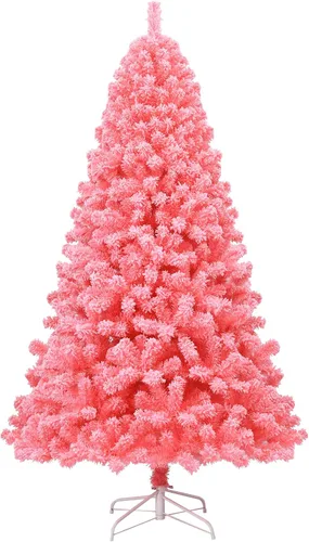 Vista 29 de GOFLAME Árbol de Navidad artificial de 4 pies con soporte de metal plegable