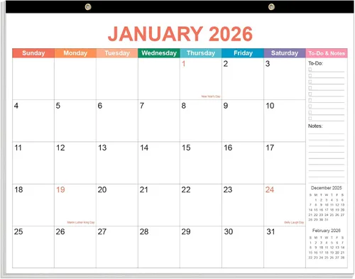 Vista 10 de Calendario de escritorio 2026 – Calendario 2026-2027 de enero de 2026 a junio de 2027, calendario de 18 meses con papel grueso para oficina, hogar