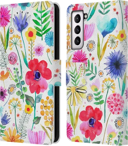 Vista 211 de Head Case Designs Officially Licensed Ninola Butterfly Nature Spring Floral Leather Wallet Case Compatible with Samsung Galaxy A07 4G