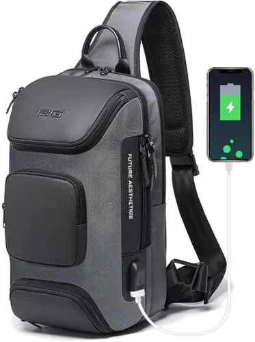 Vista 2 de Oxford Sling Bag Backpack Crossbody Chest Pack for Men Women