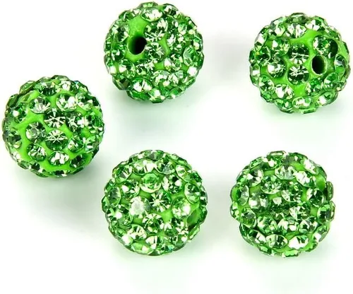 Vista 17 de 100 piezas Adabele Grado A Cuentas sueltas con cristal de 10 mm, diseño de atrapasueños con diamantes de imitación, bola de discoteca de arcilla