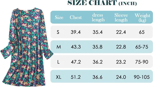 Vista 7 de American Trends Camisones de manga larga para mujer, camisas de dormir, camisas de noche, vestido de noche, vestidos de casa, vestido de noche