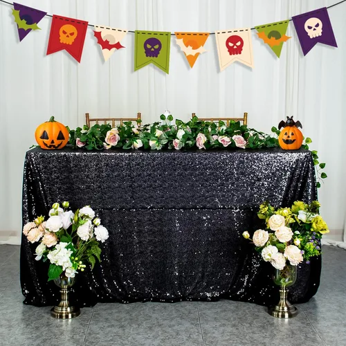 Vista 22 de ShiDianYi Mantel redondo de lentejuelas azul bebé de 72 pulgadas, mantel de lentejuelas con purpurina para pastel de postre con purpurina, mantel