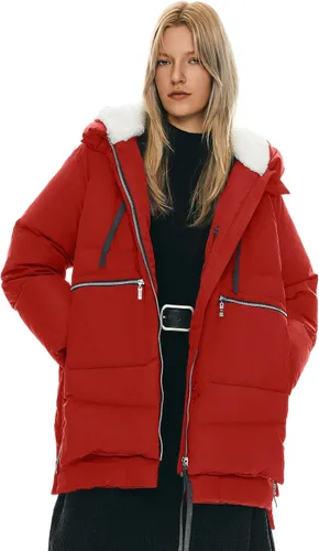 Vista 9 de Orolay - Chaqueta de plumón engrosada para mujer Beige
