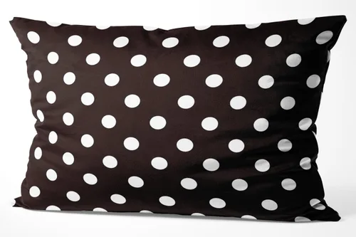 Vista 22 de Funda de almohada rectangular de felpa con diseño de lunares blancos y negros, con cremallera, un lado, impreso, 12 x 16 pulgadas, funda de cojín