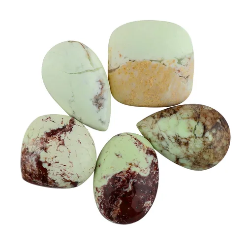 Vista 9 de CRYSTALIS Al por mayor 5 piezas de piedra preciosa natural K2 jaspe suelta en bruto, cabujones para hacer joyería, piedras pulidas de chakra
