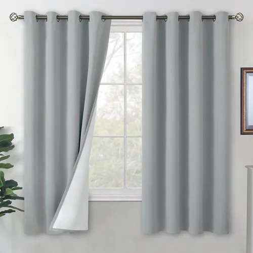 Vista 20 de BGment Cortinas opacas cortas de 30 pulgadas de largo, 2 paneles de cortinas 100% de oscurecimiento de la habitación para ventanas pequeñas