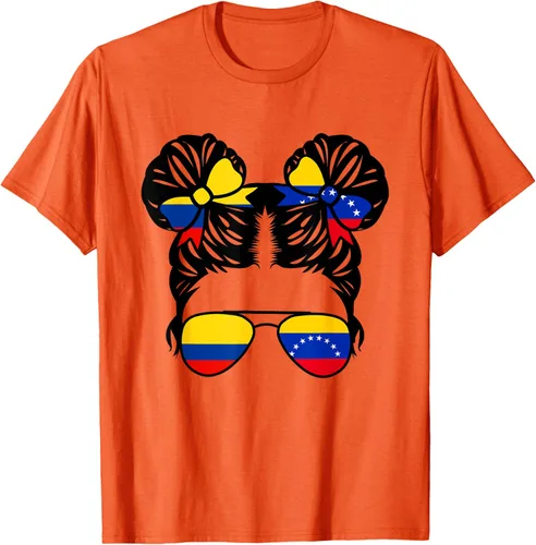 Vista 72 de Camiseta Half Colombian Half Venezolan Girl Colombia Kids Heritage, Gris
