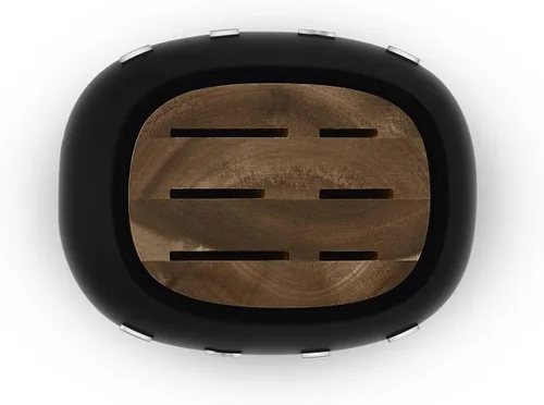 Vista 4 de Smeg Juego de cuchillos con bloque de acero inoxidable negro