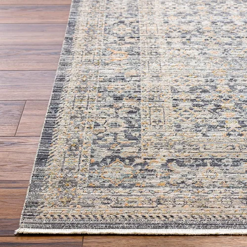 Vista 2 de Livabliss x Becki Owens Margaret Alfombra de Pasillo Vintage Lavable para Exteriores, 2'7" x 7'3", Gris/Carbón, (7' y menos)