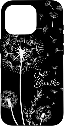Vista 20 de Lindo diseño de tatuaje de diente de león flechas respiración patrón caso para iPhone 17