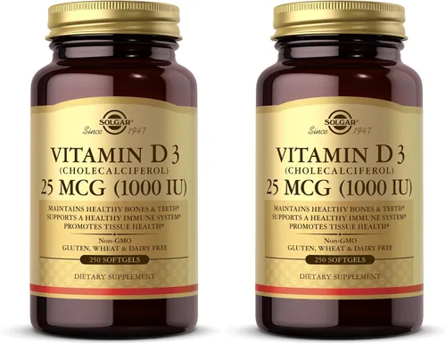 Vista 8 de Solgar - Vitamina D3 (colecalciferol) 25 MCG (1000 UI), 250 cápsulas blandas - Ayuda a mantener huesos y dientes sanos - Apoyo al sistema