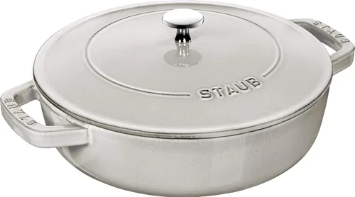 Vista 7 de staub Braiser 40501-484 - Sartén para saltear Campagne, 9.4 pulgadas (9.4 in), ambas manos, olla esmaltada fundida, tipo poco profundo, Sukiyaki