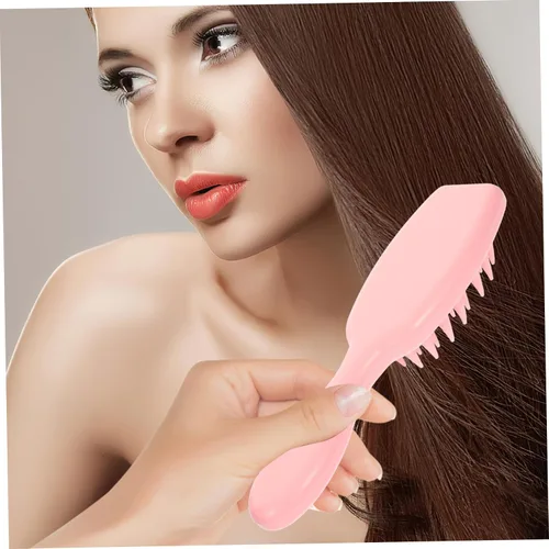 Vista 6 de Mikinona Cepillo de champú de mango largo, depurador de cuero cabelludo para cabello largo, masajeador de cabello, peine para caspa
