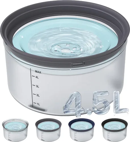 Vista 8 de Decflow Tazón de agua para perros de 1.2 galones, sin derrames, 4.5L de gran capacidad, cuencos para perros a prueba de derrames con disco flotante