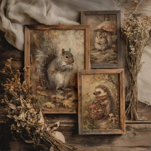 Vista 17 de Arte de Pared para Guardería de Osos, Decoración Póster de Lienzo para Niños, Decoración de Pared para Guardería de Bebé Niño, Imágenes de Animales