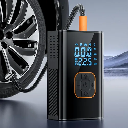 Vista 3 de Bomba de aire para neumáticos de automóvil, recargable e inalámbrica de 150 PSI, compresor de aire con pantalla digital para auto, camión, SUV