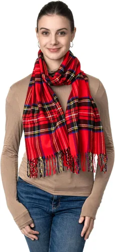 Vista 13 de Bufanda de invierno Achillea suave y cálida, de tartán, a cuadros, de cachemira, unisex
