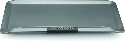 Vista 8 de Anolon Advanced - Utensilios antiadherentes para hornear con agarres, bandeja para hornear antiadherente, 10 x 15 pulgadas, color gris