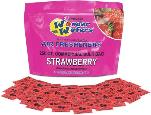 Vista 18 de Wonder Wafers ambientadores de aire 25 unidades. Envueltos individualmente, fragancia de polvo de bebé