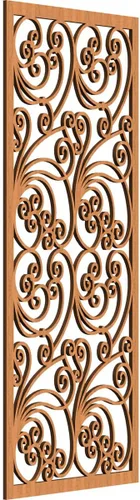 Vista 198 de 9 3/8"W x 24 3/8"H x 1/4"T Marilla Decorativos Paneles de Pared de Madera Calado, Abedul