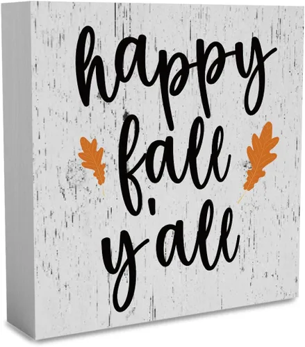 Vista 13 de Letrero rústico de madera con texto en inglés "Fall is Proof That Change is Beautiful", decoración de obra de arte de otoño y Acción de Gracias