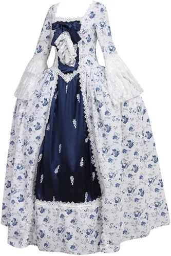 Vista 2 de Cosplaydiy Vestido de baile rococó para mujer Vestido gótico victoriano