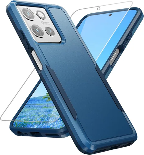 Vista 13 de Funda para Moto G Play 2023, con protector de pantalla [probada contra caídas de grado militar], funda protectora resistente robusta de servicio