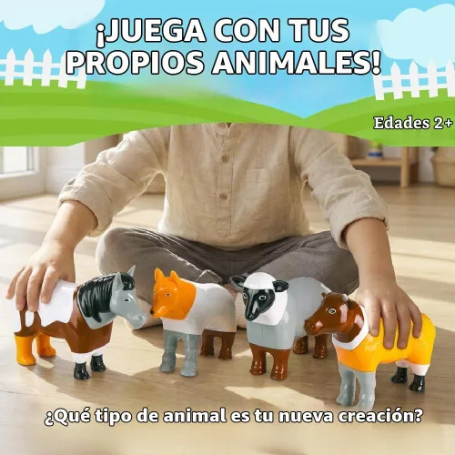 Vista 7 de Popular Playthings Mezcla magnética o combina animales de granja Animales magnéticos para niños pequeños de 1 a 3 años, para niños, juguetes